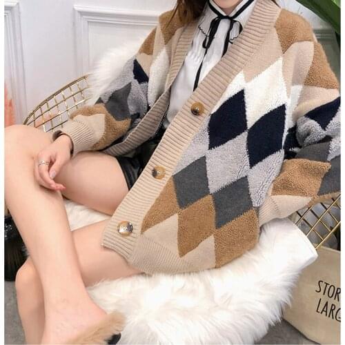 ITOOLIN 2020 New Autumn Knitted Cardigan Sweaters Women Casual Loose Button Cardigan Sweaters Coat Femme Winter Warm Clothes