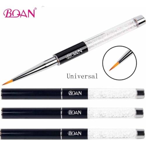 BQAN Nail Universal Brush Crystal Handle Acrylic Nail Art Brushes UV Gel Painting Line Brush Pen Manicure Nail Liner Tools