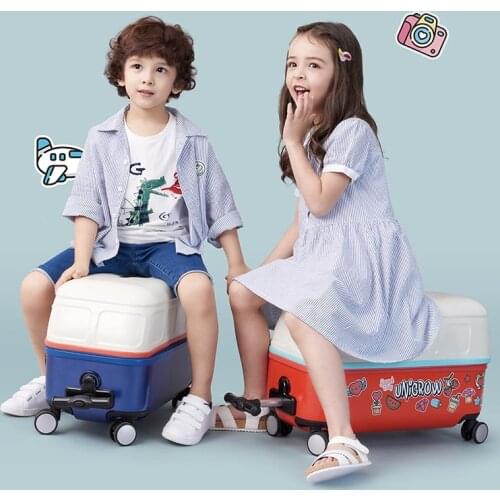 Vnelstyle small bus riding trolley luggage for kids cartoon spinner carry on travel suitcase high quality children brand bag