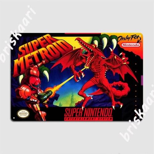 Super Metroids Metal Signs Wall Plaque Cinema Garage Kitchen Vintage Tin sign Posters