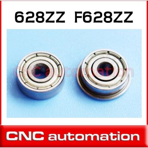 2pcs 628 S628ZZ S628-2Z 8*24*8 Miniature stainless steel ball bearing F628ZZ 628Z 628ZZ flange bearing weak magnetic