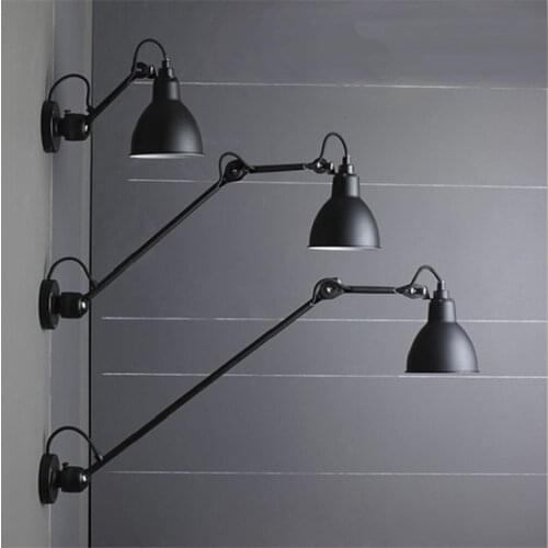 Nordic Minimalist Retro Wall Lamp Modern Telescopic Swing Double Section Wall Light Bedroom Bedside Living Room Light Decoration