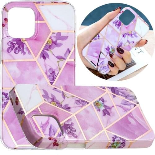 6.1inch Anti-fall Gradient Stylish Soft Protective Phone Cover For iPhone 12 Stitching Hot Stamping All-inclusive Phone Case