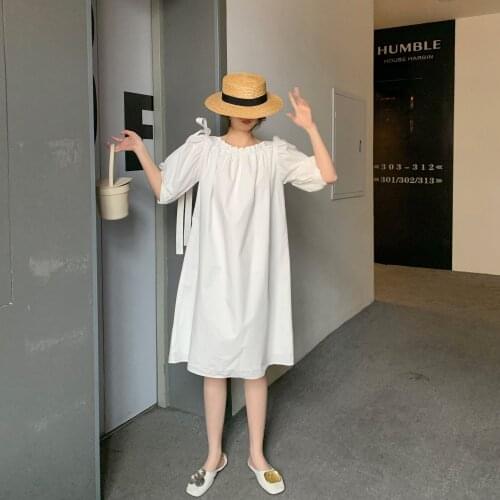 Fresh dress 2021 autumn new shoulder sexy clavicle fairy princess Dress 0409