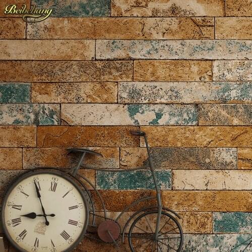 Beibehang 3d brick wallpapers antique brick brick wallpaper Chinese nostalgia restaurant hotel backdrop retro vintage wallpaper