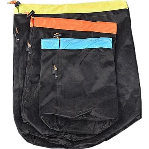 Outdoor Camping Ultralight Mesh Bag Camping Sports Drawstring Storage Bag Hiking Travel Tools Compression Bag for Shoes Clothes