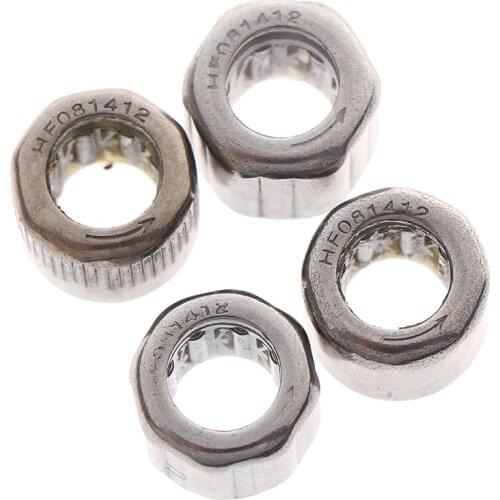 2pcs bearing HF081412 Outer ring octagon/Outer hexagonal /Smooth surface/Outer knurled One-way needle roller bearing 8*14*12mm