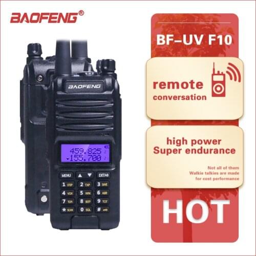 2021 Hot Baofeng BF-uvF10 walkie talkie 10W 4800mAh Waterproof UHF VHF Professional Multi-band Dual-frequency A58 Two Channels