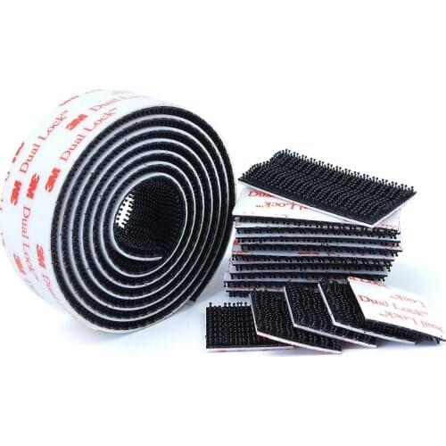SJ3551 Width 25.4mm Mushroom Reclosable VHB Self-Adhesive Transparent Magic Tape 3M Velcro Adhesive Fastener Tape Dual Lock 50cm