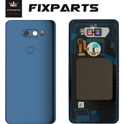 Glass Battery Cover For LG v30 VS996 LS998U H933 LS998U H930 Rear Housing Back Case + Touch ID Boutton Camera Lens Replacement