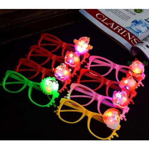 Rave LED Glasses Light Up Shades Flashing Luminous Night cartoon Glasses Christmas Activities Wedding Birthday Party Decoration