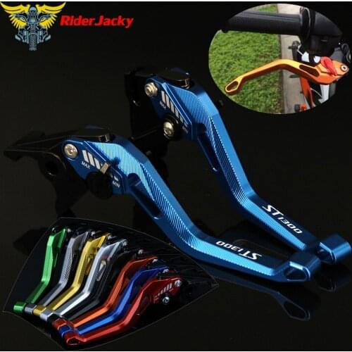 3D design (Rhombus Hollow) Blue CNC Motorcycle Adjustable Brake Clutch Lever For Honda ST 1300 ST1300/ST1300A 2003-2007 2006 05