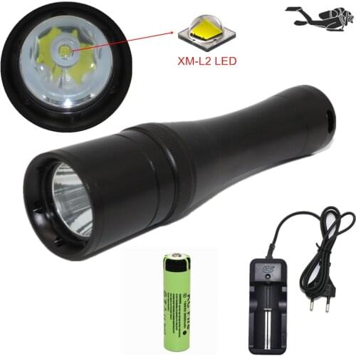 Uranusfire Waterproof Flashlight Dive Torch UF-84 Diving Flashlight LED XM-L2 Underwater Lamp 3 Modes 18650 Scuba Light
