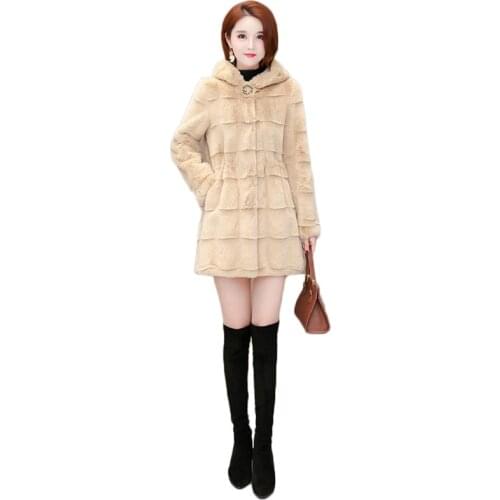 YXGDULV Fur Coats With A Hood