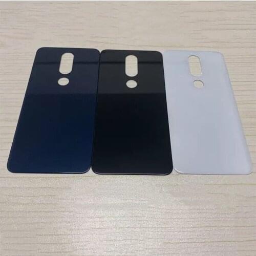 Back Glass For Nokia 6.1 Plus Battery Cover X5 X6 X7 2018 Back Housing Case Rear Glass Panel Door 8.1 5.1 Plus Battery Cover
