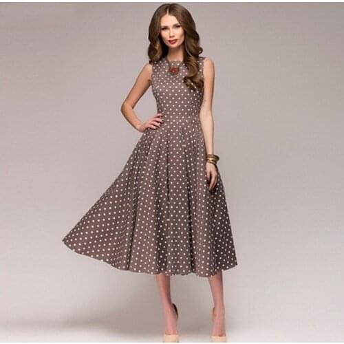 Women Fashion Off Shoulder Summer Dress Polka Dot Sleeveless Dresses Casual Loose Dress With Sashes Womens vestido beach dresses