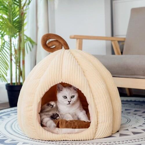 Winter Washable Plush Pet Bed House Fluffy Dog Kennel Cat Cushion Warm Soft Sofa Sleeping Mats Products