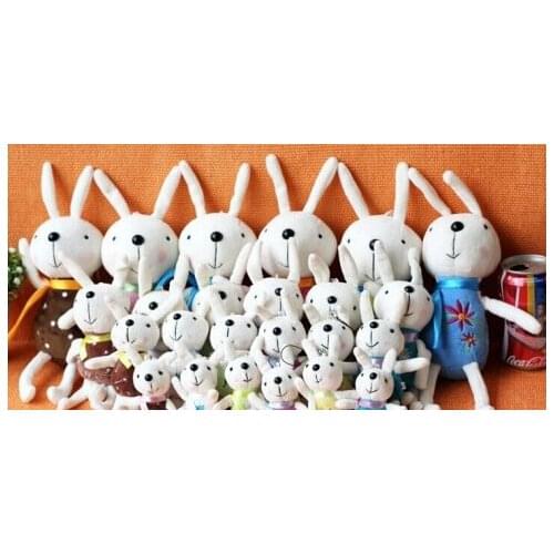 1X Super Kawaii Mini 12CM Rabbit Stuffed Plush Toy Doll String Pendant Plush Doll Wedding Bouquet Plush Toy Doll B0856