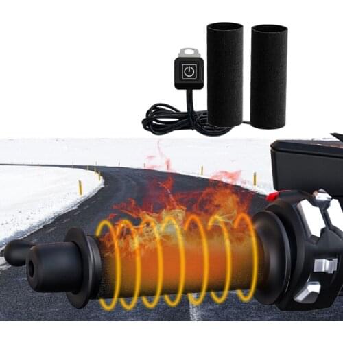2 Pcs 12V PET metal heating film Heated Grips Inserts Handlebar Hand Warmers For Universal Grip ATV Motorcycle 22mm in diameter