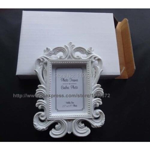 200pcs/lot Black Or White Color Ornate Baroque Style Photo Picture Frame Wedding Party Table Wall Card Holder Gift