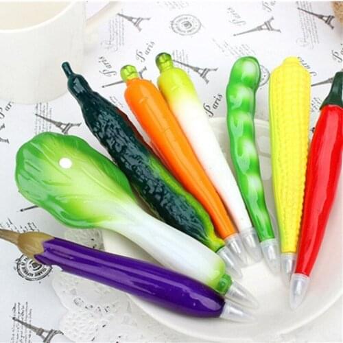1PC Vegetable Ballpoint Pen Creative Fruit Pen Creative Gift Pen Hot-selling Student Start-up Prizes and Gifts School Supplies