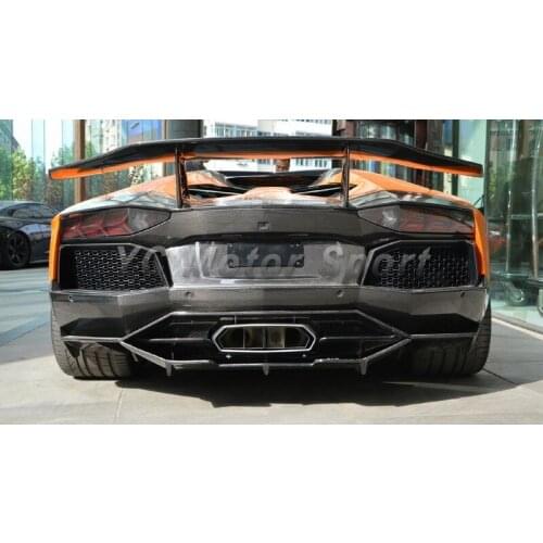 Car Accessories Carbon Fiber Rear Diffuser Fit For 2011-2014 Aventador LP700 DM Molto Veloce Base Package Style Rear Diffuser