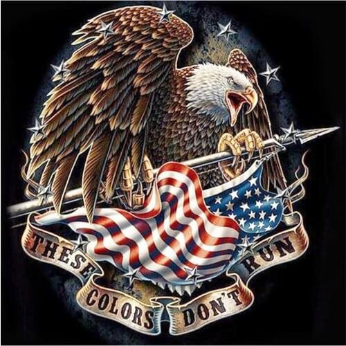 Bald Eagle National Flag Diamond Painting Animal Round Full Drill Nouveaute DIY Mosaic Embroidery 5D Cross Stitch Pattern