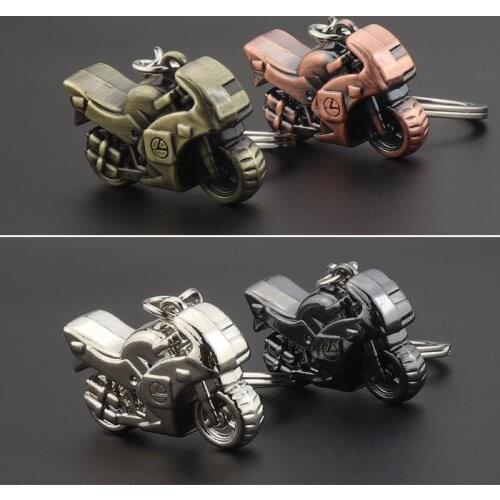 FREE SHIPPING BY DHL 100pcs/lot 2021 New Zinc Alloy Motorcycle Keychains Colorful Motorcycle Keyrings Gifts