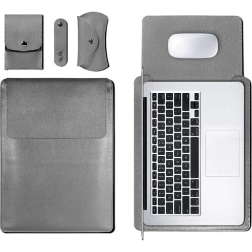 Pu Leather Sleeve Bag Laptop Case For Macbook Air Pro Retina 11.6 12 13.3 15 Notebook Case For Huawei Dell HP ASUS Lenovo Acer