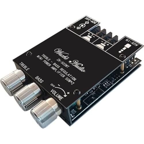 ZK-502MT TPA3116D2 Digital Power Amplifier Board Dual Channel 50Wx2 DC12-24V High-Power Assembled Home Speaker Module