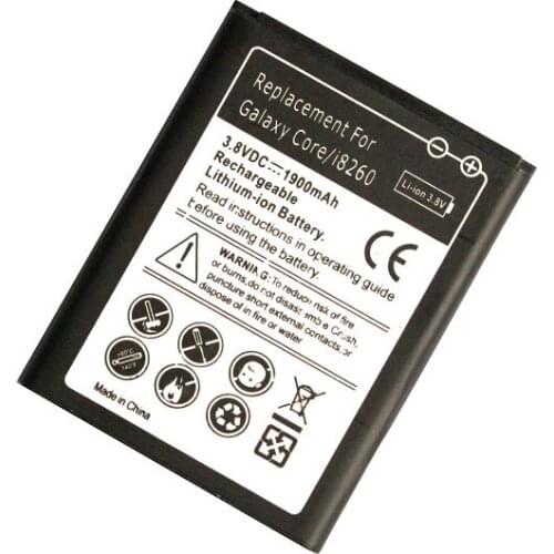 Ciszean 5pcs/lot 1900mAh B150AE / B150AC Replacement Battery For Samsung Galaxy Core i8260 G3508 G3509 G3502/U i8268 G3500 i8262