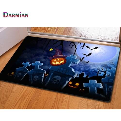 DARMIAN 2021 Halloween Pumpkin Printed Home Carpets for Living Room Creative Decorative Home Outdoor Door Mats Non-slip Rugs Mat