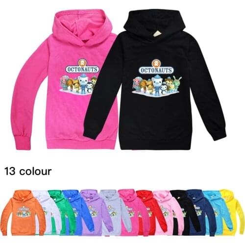 New Octonauts Amazon Children Fashion Toddler Tshirt Hooded Tops Cotton Toddler Girl Fall Clothes 2021 Kids Clothes Boys 8 To 12