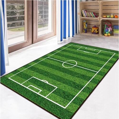 Kids Football Field Shaggy Anti-Skid Floor play Mats 3D Carpet Non-slip rug Dining Living Room Soft Child Bedroom Mat Carpet 06
