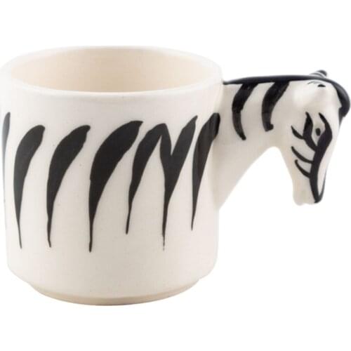 Home Gift Lovely Cup-Zebra Mug Cup With Handle 90ml Tea, Coffee, Water, Soft Drink, Beautiful Image Quality, Trend, Fashion, Kitchen, Animal