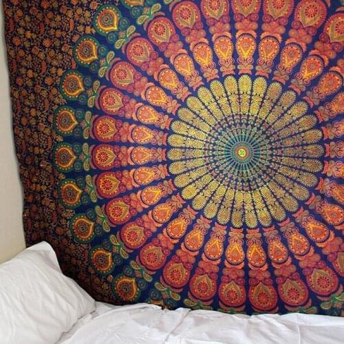 Indian Mandala Tapestry Wall Hanging Sandy Beach Throw Rug Blanket Camping Tent Travel Mattress Bohemian Sleeping Pad Tapestry