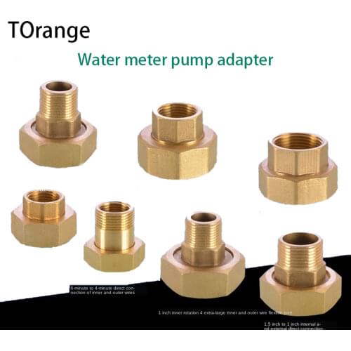 3/4 Inch 1 Inch 1.5 Inch All Copper Tap Water Meter Pump Adapter 1/2 IN Inner Wire Outer Teeth Double Inner Wire Live Joint