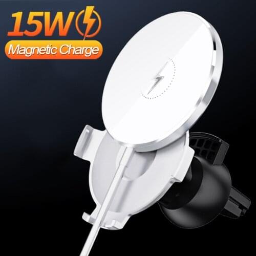 15W Strong Magnetic Wireless Car Charger Holder Smart Phone Fast Charging Adapter For iPhone 12 Pro Max Xiaomi 11 Huawei P40