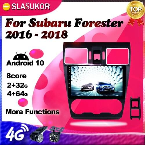 Android 10.0 Multimidia Video Player DSP CarPlay Car Radio GPS For Subaru Forester 4 SJ 2016 - 2018 dvd No 2 Din Auto 2din