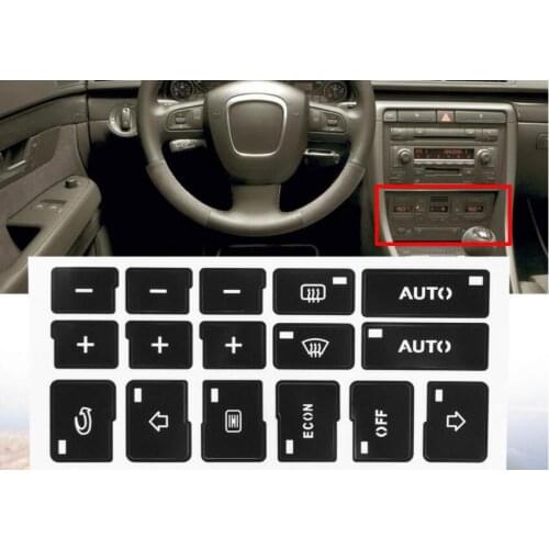 Car Air Condition AC Climate Control Button Repair Stickers Decals For Audi A4 B6 B7 2000 2001 2002 2003 2004