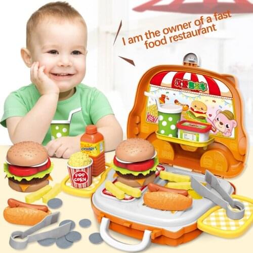 New Portable Suitcase Toys Tool Kitchen Cosmetic Medical Juguetes Boy Girl Educational Pretend Play Toys for Kids Luggage Box