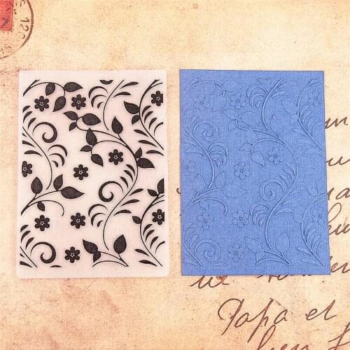 10.5x14.8 Lovely leaves Embossing folders Plastic bump Scrapbooking DIY Template Fondant indentation Cake Photo Album Card Make
