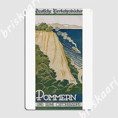 Pommern And Its Baltic Sea Beaches Metal Signs Wall Mural Wall Retro Tin sign Posters