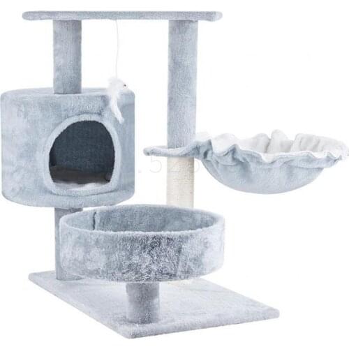 Cat Climbing Frame Cat House Cat Tree Integrated Small Cat Toy Tongtianzhu Four Seasons Solid Sisal Cat Grab Villa