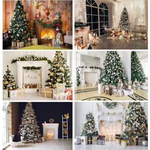 Christmas Indoor Theme Photography Background Fireplace Children Portrait Backdrops For Photo Studio Props 21712 YXSD-04