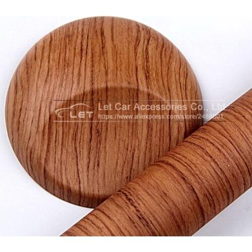 Self-adhesive Vinyl Wood Grain Textured Car Wrap Car Internal Stickers Wallpaper Furniture Wood Grain Paper Film