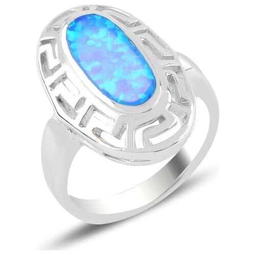 Silverlina Sterling Silver Opal Gemstone Ring