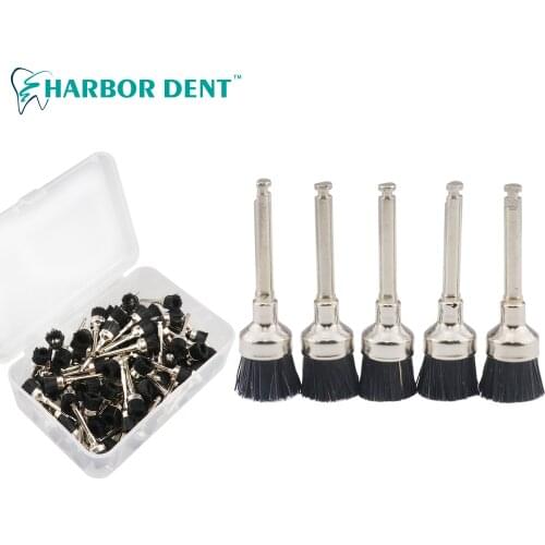 100pcs/50pcs Dental Polishing Brushes Bowl Shape Dental Prophy Brush Prophylaxis Brush For Contra-Angle Handpiece Bristle Brush