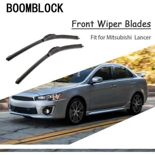 BOOMBLOCK 2PCS High Quality Front Windshield Wiper Blades For Mitsubishi Lancer 2017 2016 2015 2014-2003 Accessories