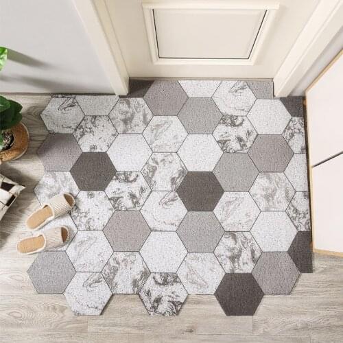 Silk Loop Door Mat Carpet Nordic Printed Living Hallway Bedroom Bathroom Mats Carpet Anti-slip Washable Home Entrance Door Mats